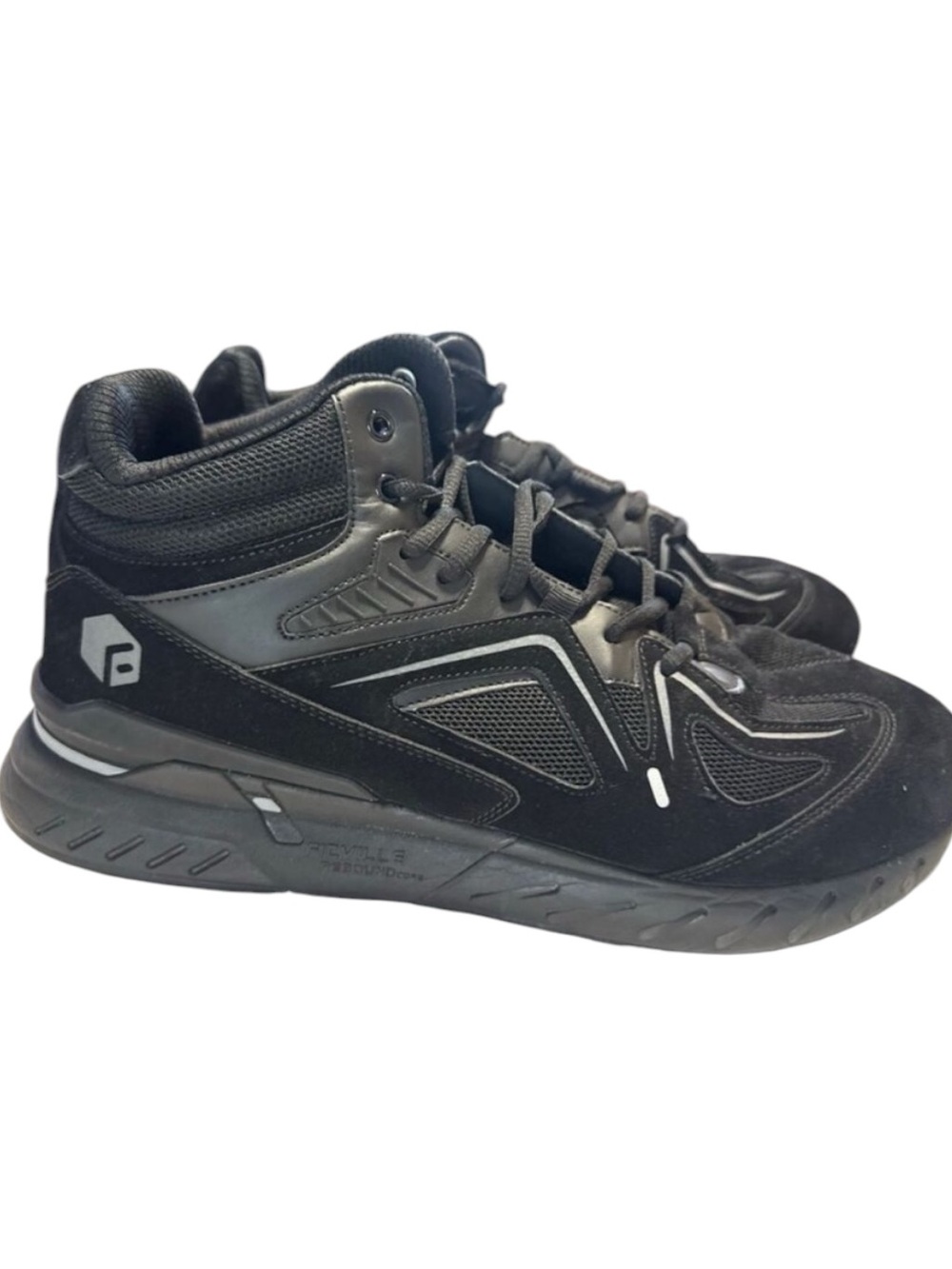 FitVille Mens Size 14 EW Rebound Comfort Sneakers Black Wide Width Arch Support